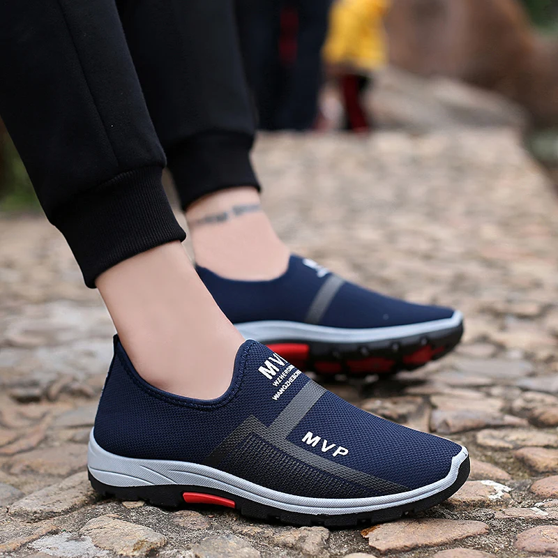 GUDERIAN New Spring Sneakers Men Casual Shoes Fashion Outdoor Walking Breathable Slip-On Loafers Zapatos Hombre | Обувь