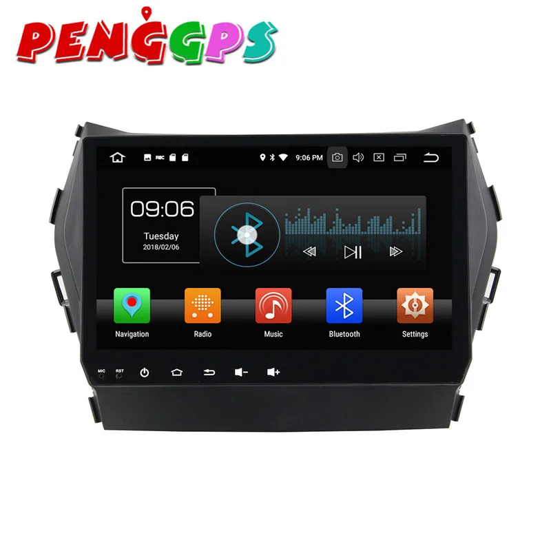 Android 8.0 7.1 Car DVD Player GPS Navigation Headunit For Hyundai IX45 2014 2015 2016 Stereo Auto Multimedia Satnav Video | Автомобили и