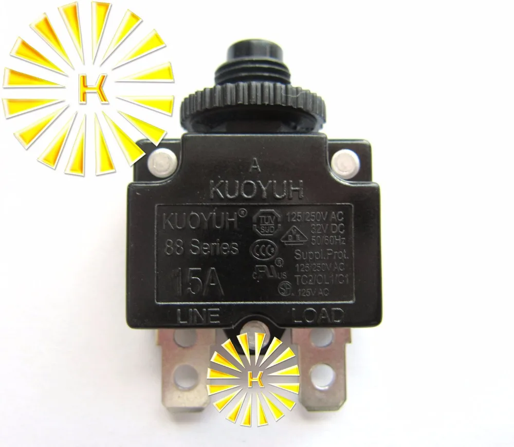 10PCS x 88 Series 3A 5A 6A 7A 8A 9A 10A 12A 15A Circuit Breaker Overload Switch Over Current Protector For 100% Original KUOYUH