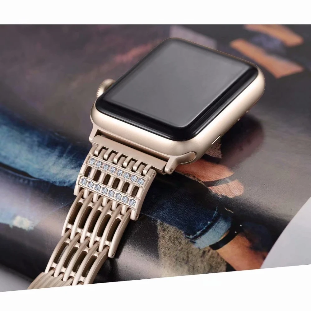 Браслет металлический для Apple Watch Band Series 4 3 2 1 44 мм/40 мм 42 мм/38 мм|Ремешки часов| |