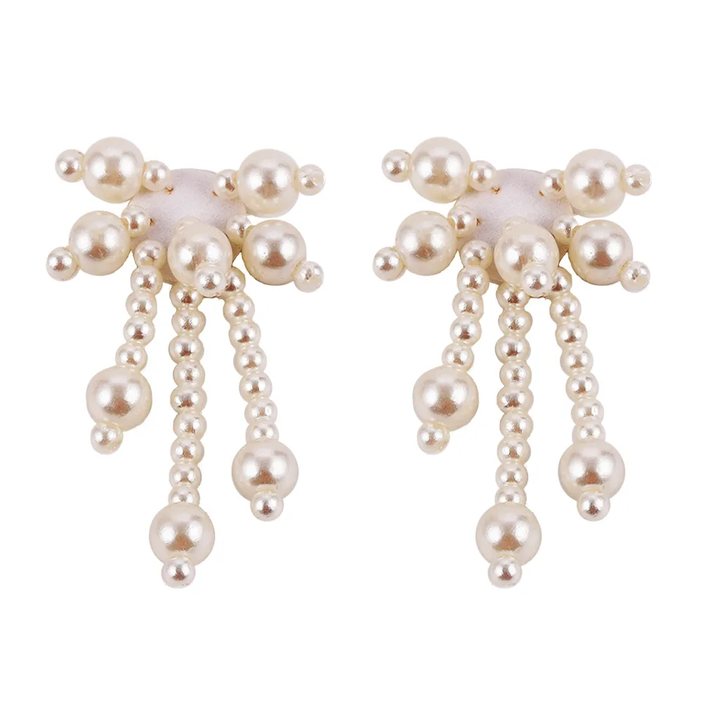 Женские серьги-подвески с искусственным жемчугом асимметричные серьги в форме