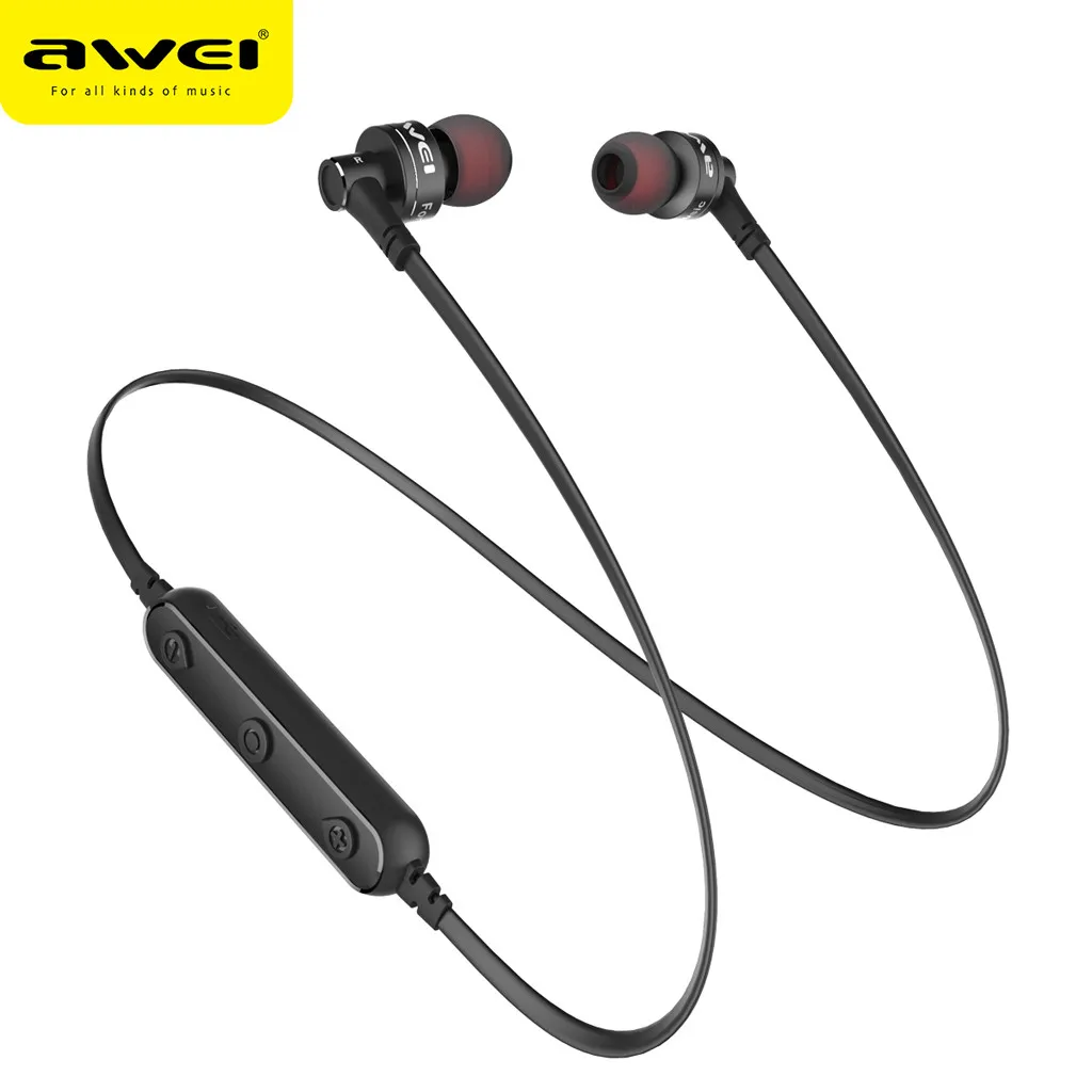 Awei B990BL IPX4 Waterproof Bluetooth Dual Driver Magnet In-ear Earphone w/ Mic bluetooth stereo microscope c0523 | Электроника