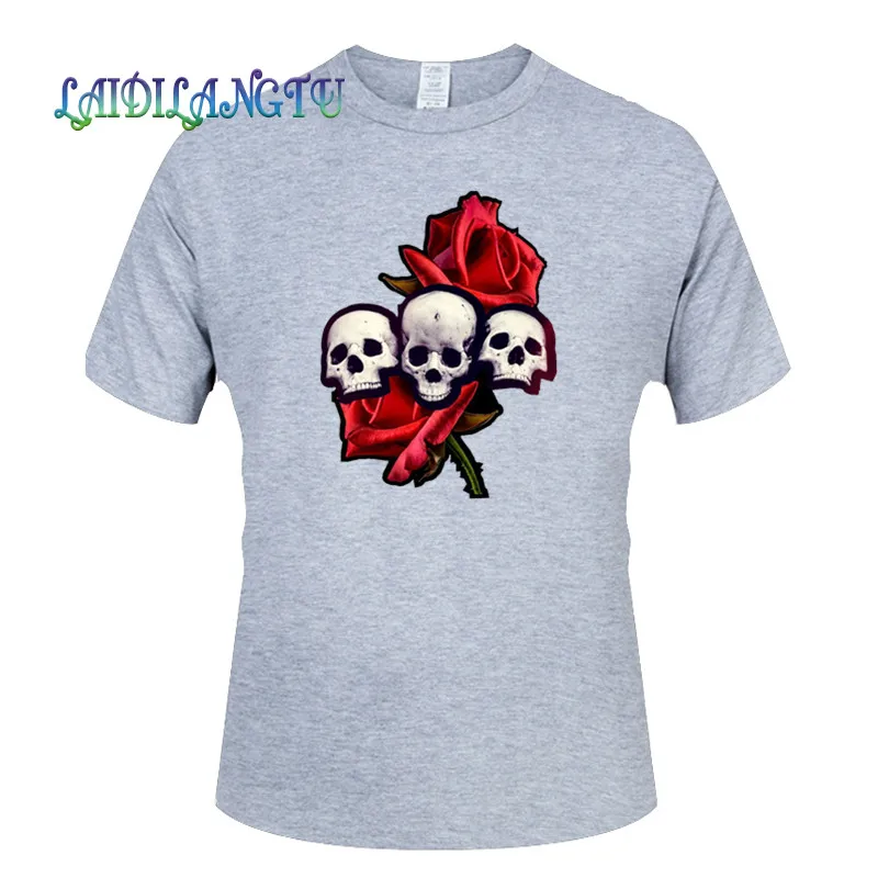 Новейший дизайн модная летняя футболка для мужчин и мальчиков со скелетом