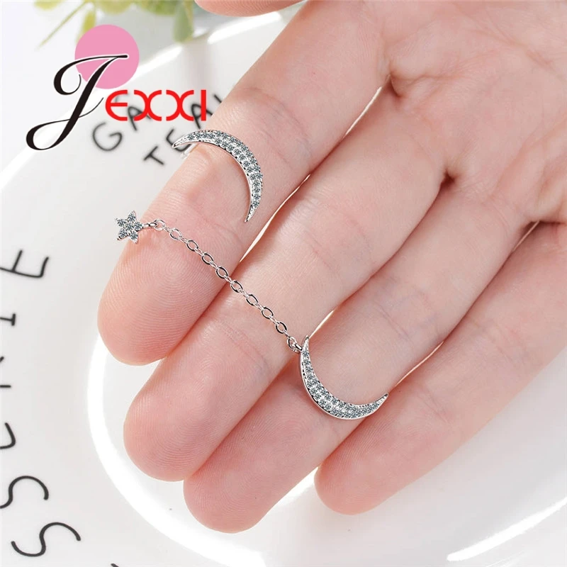 Серьги-подвески из серебра 925 пробы с фианитами | Украшения и аксессуары