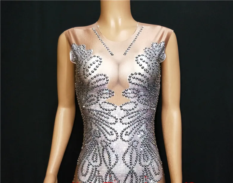 Женские Серебристые Стразы без рукавов со шлейфом длинное платье модные брюки