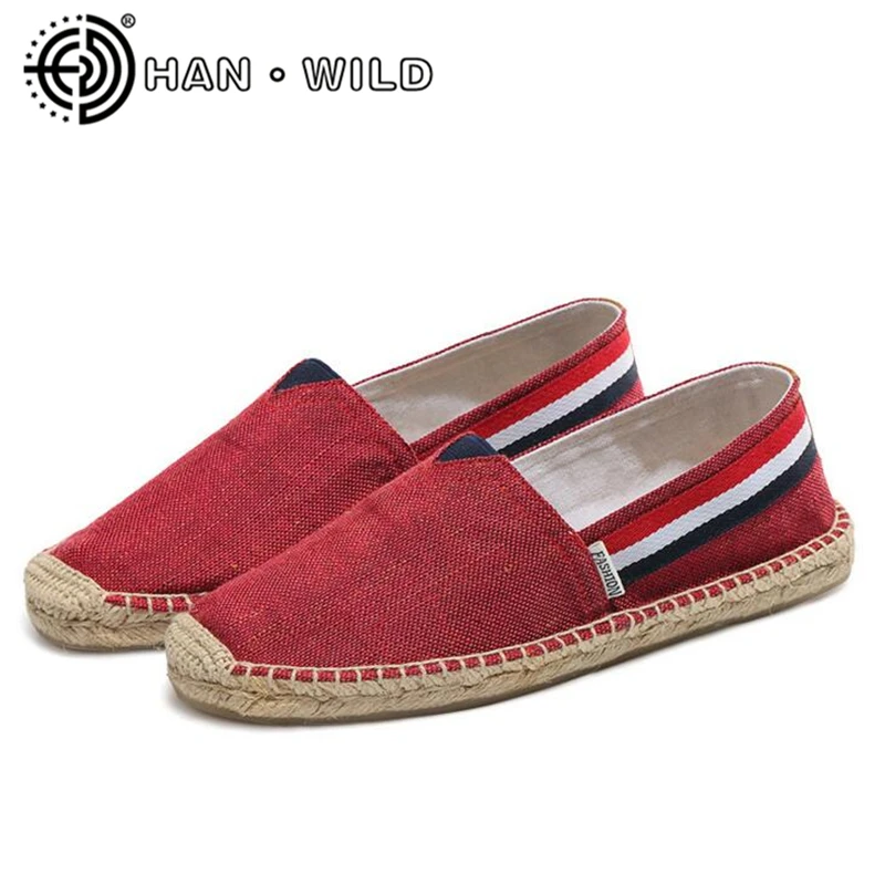 Новый лен холст Женские туфли лодочки Конопля снизу в рыбацком стиле балетки на