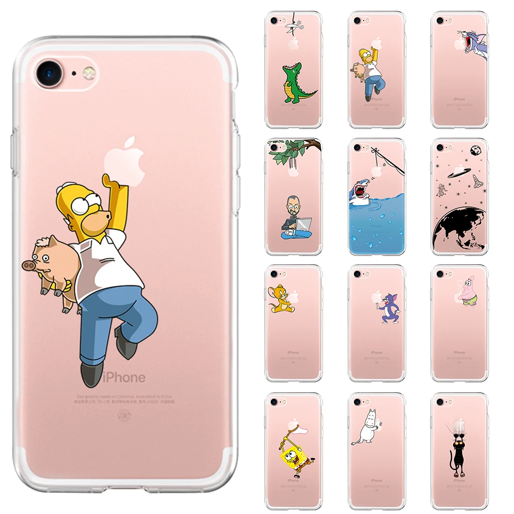 Пара мультфильм милый чехол для телефона iPhone XR XS MAX X 7 8 6 S плюс милые животные