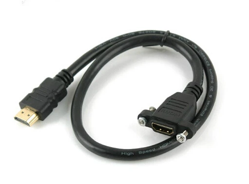 50 см V1.4 3D HDMI штекер к женскому M/F позолоченный видео кабель Линия Панель Крепление