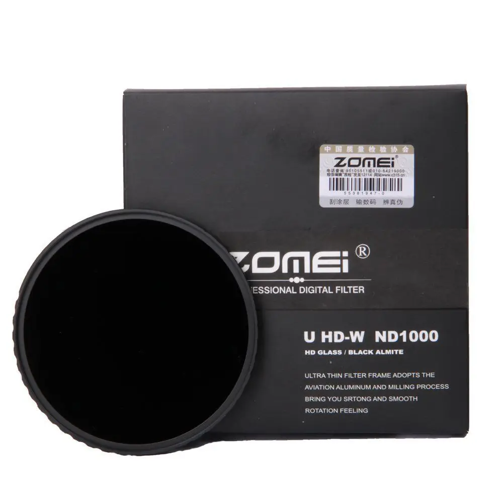 ZOMEI Оптическое стекло 10 STOP 52/58/67/72/77/82 мм ультра тонкий HD многослойный фильтр