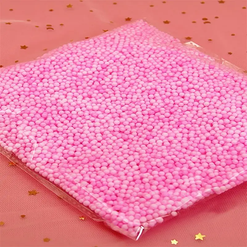 Pink Красочные пенопластовые шарики поставки слаймов шары крошечные наполнитель дополнение для слизи грязи частицы аксессуары Развивающие игрушки для детей - Цвет: Pink