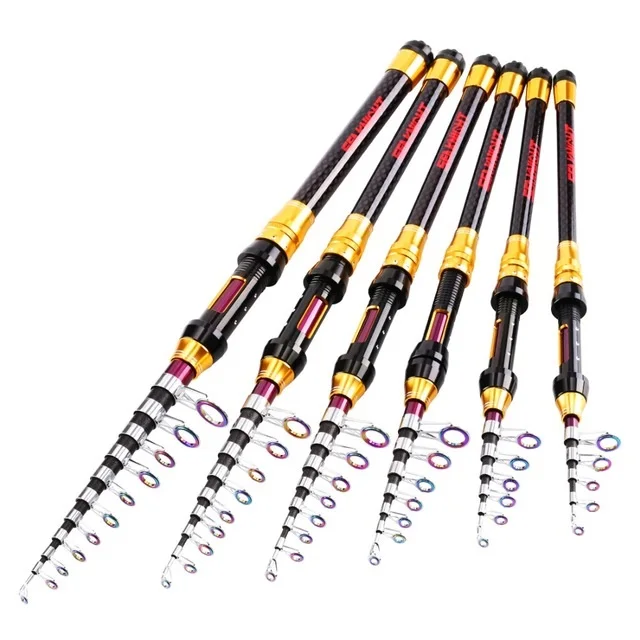 Портативная телескопическая рыболовная удочка REAVER Carbon 1 8 м 2 4 7 3 0 6 спиннинг