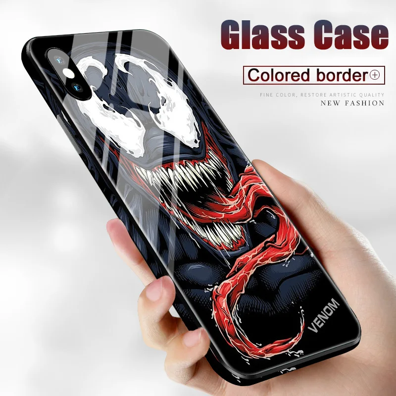 Чехол для телефона super hero чехол iPhone 7 8 6S Plus X XR XS MAX Marvel Мстители Бэтмен Супермен venom