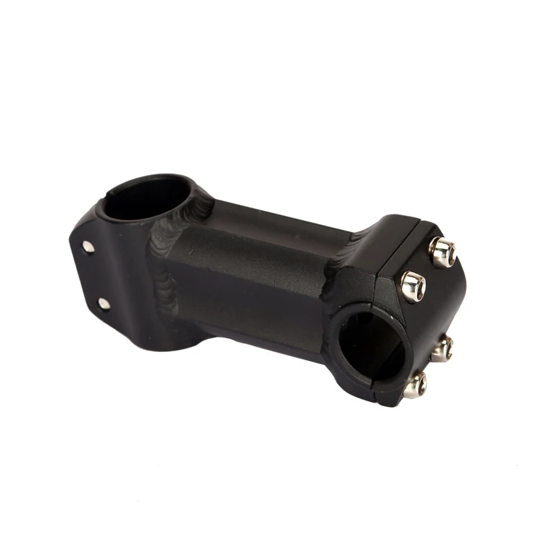 black 90mm Фиксированная Шестерня руля велосипеда 31,8 мм рукоятка для дорожного велосипеда стержень 90 мм вилка 28,6 мм MTB велосипедная из алюминиевого сплава полированный трек велосипед - Цвет: black 90mm