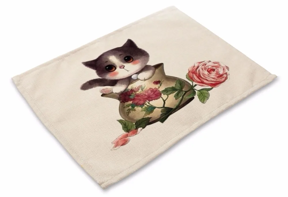 CAMMITEVER Cat в чашке подставка для напитков подстаканников чая кофе подставки