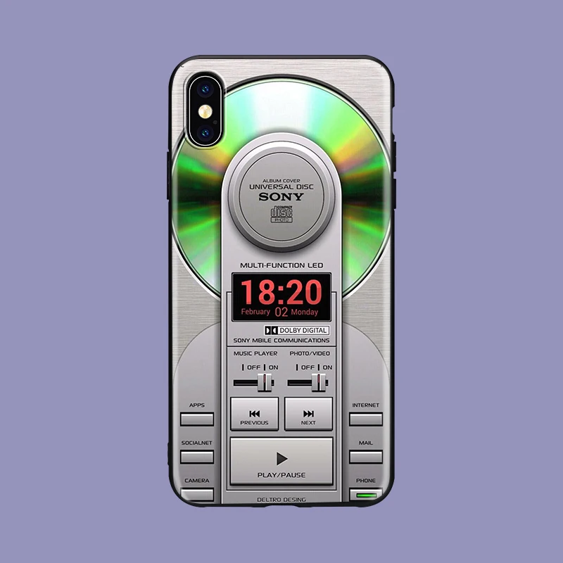 Винтажный клейкий динамик мягкий чехол для телефона из ТПУ чехол для iPhone X XS XR Max 5 5S SE 8 8plus 7 7plus 6s 6s Plus