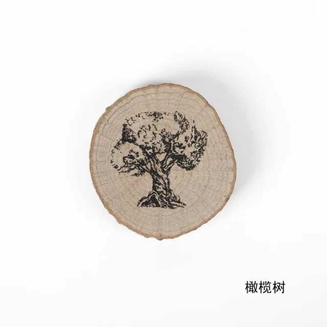 Vintage Forest mailbox animal plant decoration stamp wooden rubber stamps for scrapbooking stationery DIY craft standard stamp - Цвет: 1