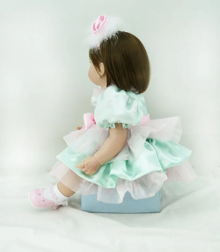 Кукла реборн Реалистичная для девочек мягкая виниловая силиконовая кукла
