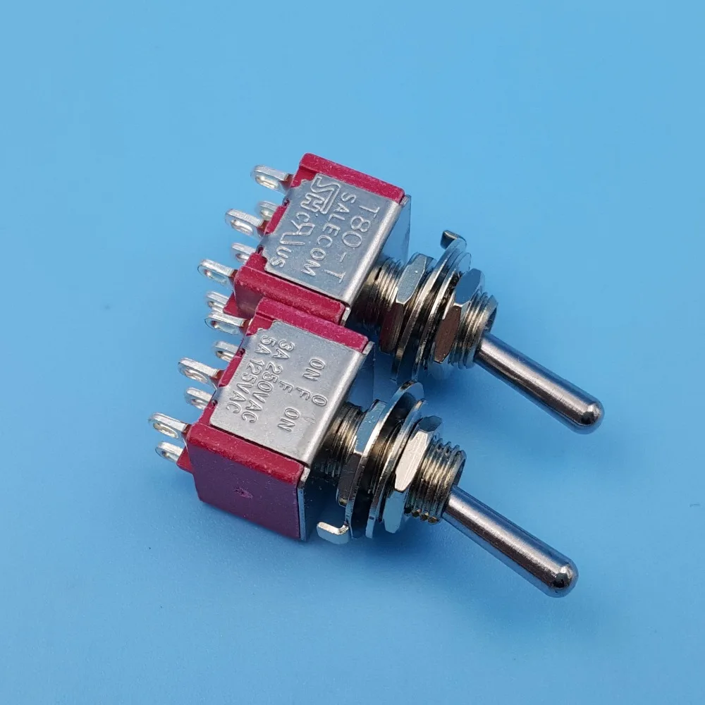 10 шт. 6 контактный тумблер 5 А/125 В переменного тока|switch switch|switch toggleswitch 6pin |