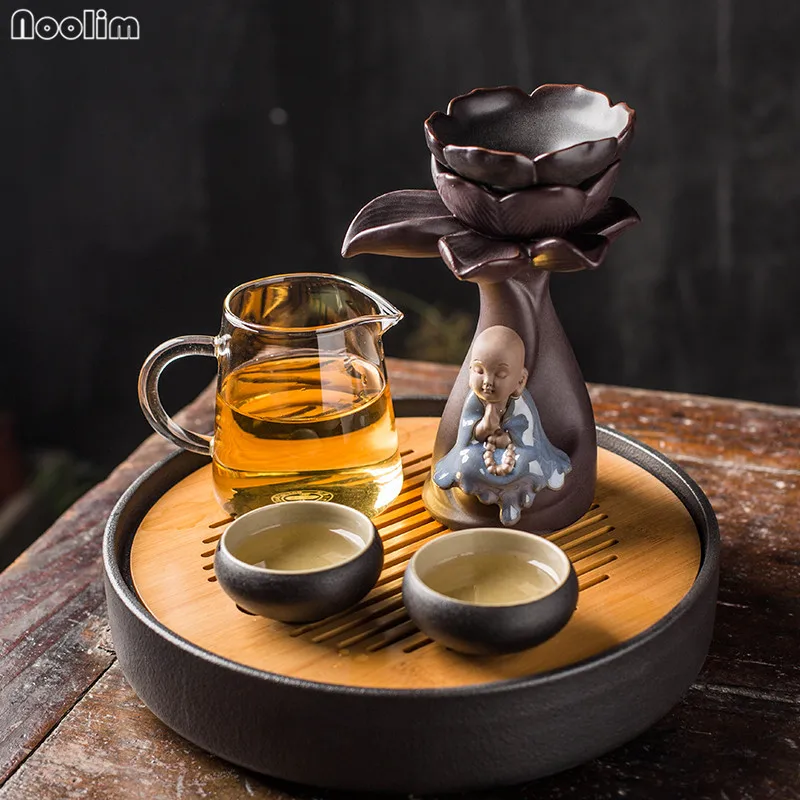 NOOLIM керамический Лотос Kung Fu маленькая чайная сетка монах утечка необычная трава