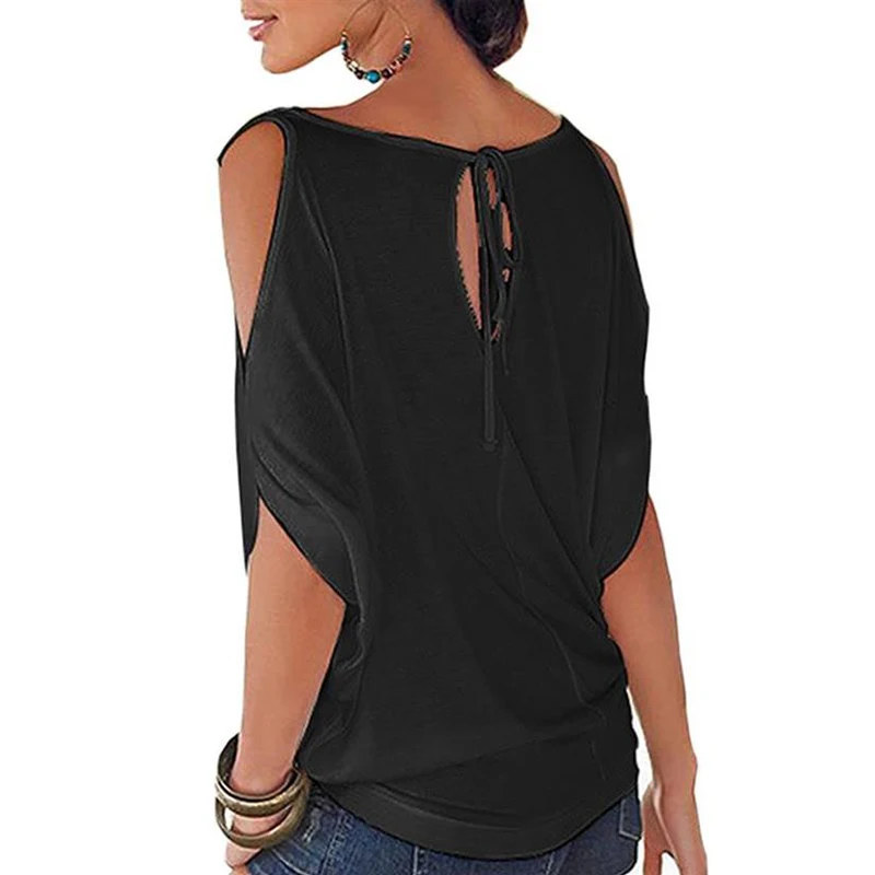 Женская футболка с открытыми плечами Летняя ажурная без рукавов буквенным