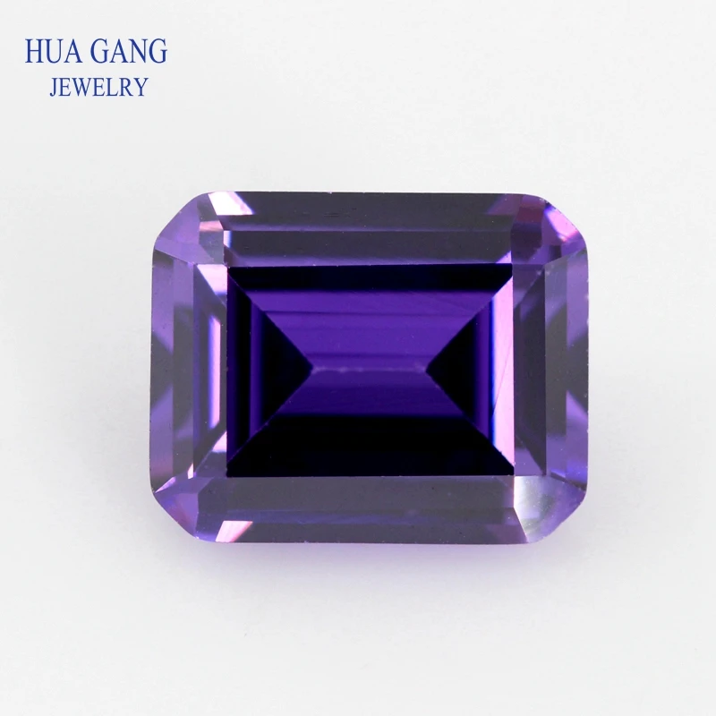 

Purple Octangle Shape Step Cut CZ Stone Synthetic Gems Cubic Zirconia For Jewelry Size 4x6~8x10mm Free Shipping
