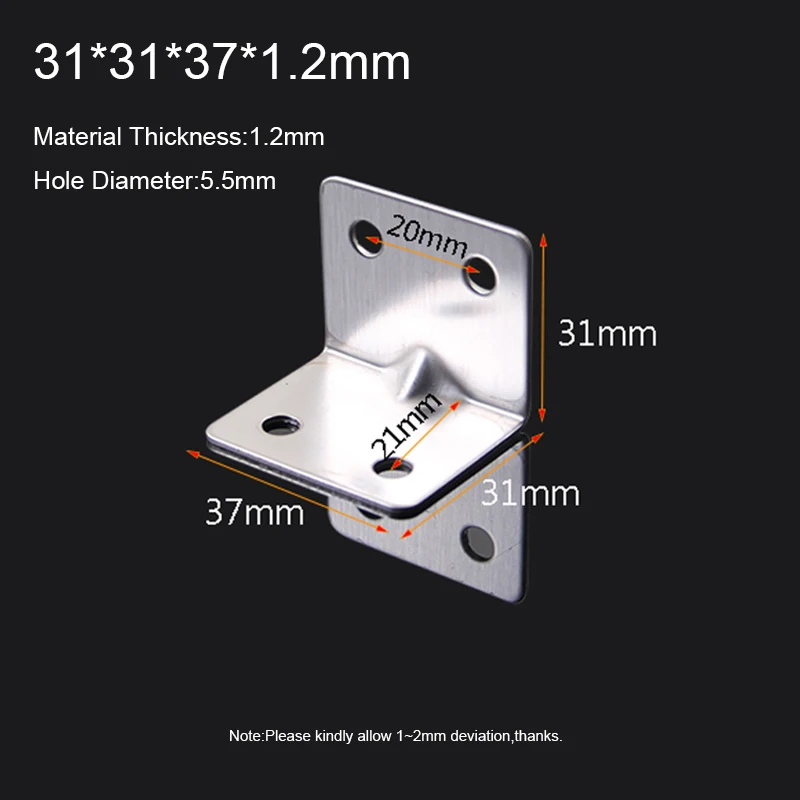 Фирменная Новинка 20 шт. Нержавеющая сталь под прямым углом мебель угловые скобки