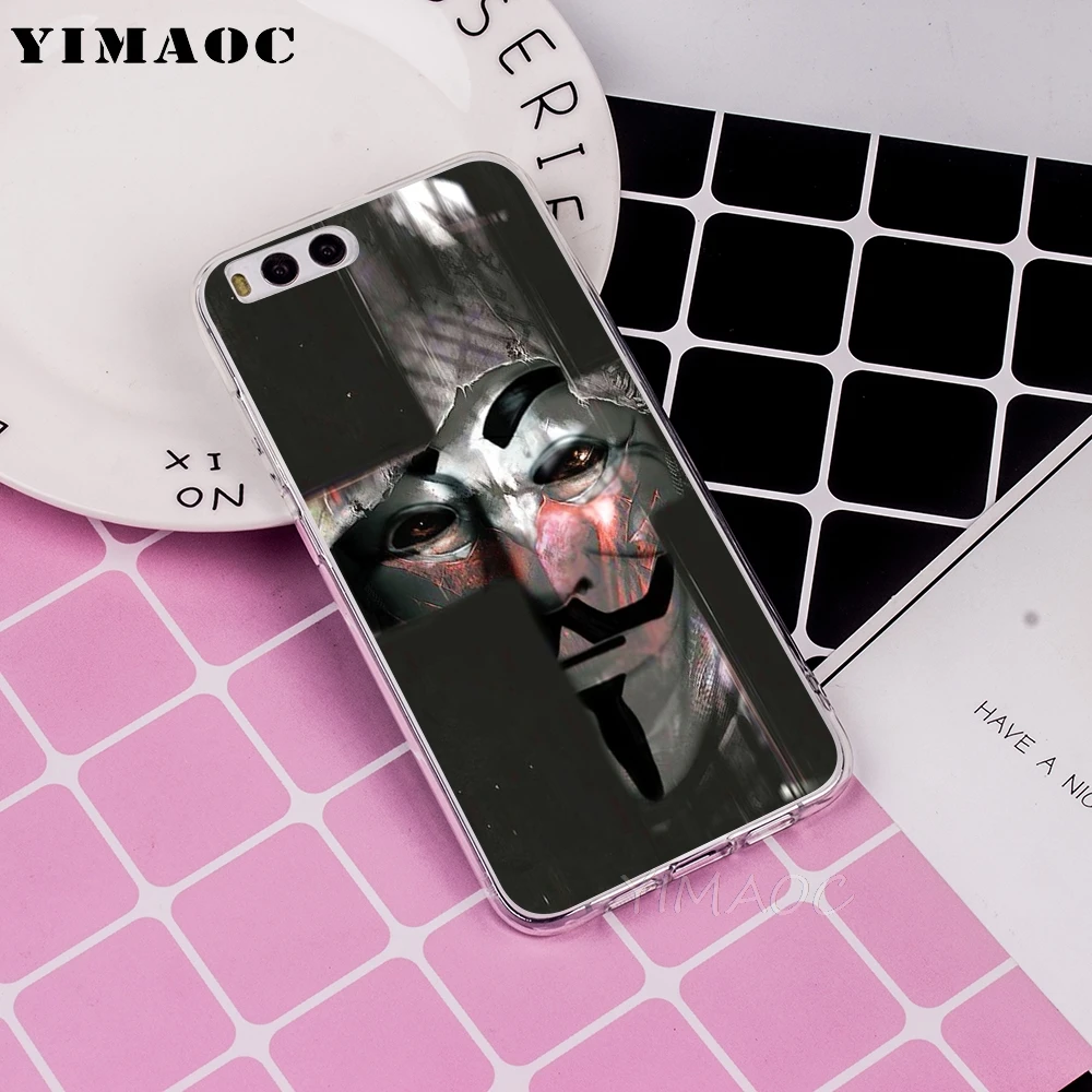 YIMAOC V for Vendetta design Soft TPU Case Xiaomi Redmi 6 4X 5A 4A S2 Note 4 5 Pro Plus Mi 8 9 SE A2 A1 MiX 2S MAX 3 |