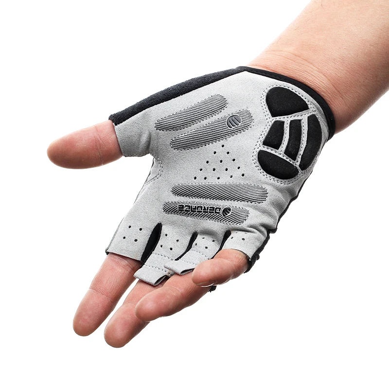 Нескользящие дышащие летние велосипедные перчатки с открытыми пальцами для