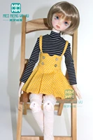 clothes for doll fits 43cm 14 bjd doll fashion blue striped shirt suspender skirt socks
