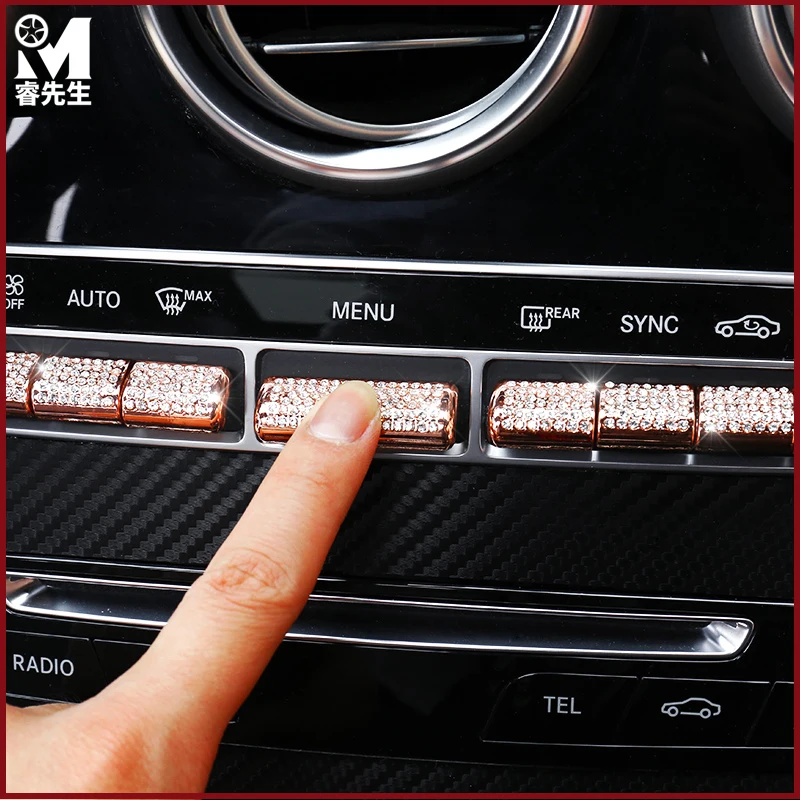 Интерьер автомобиля центральный пульт управления кнопка накладка наклейка для