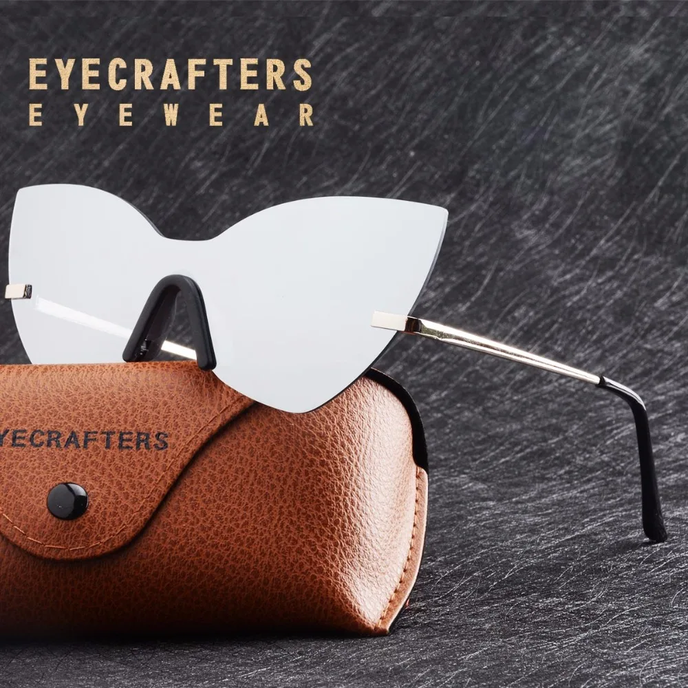 Женские брендовые дизайнерские ретро цельные солнцезащитные очки черные