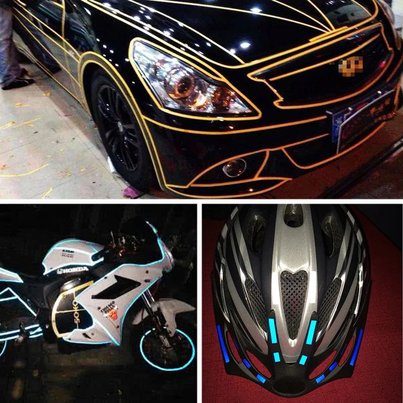 Автомобильная наклейка 1 см * 5 м светоотражающая лента фотоэлемент автомобиля