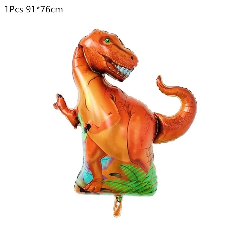 foil dinosaur3 Динозавр вечерние принадлежности динозавр бумажный шарик гирлянда на день рождения детей, мальчика вечерние украшения мир Юрского периода джунгли вечерние украшения - Цвет: foil dinosaur3