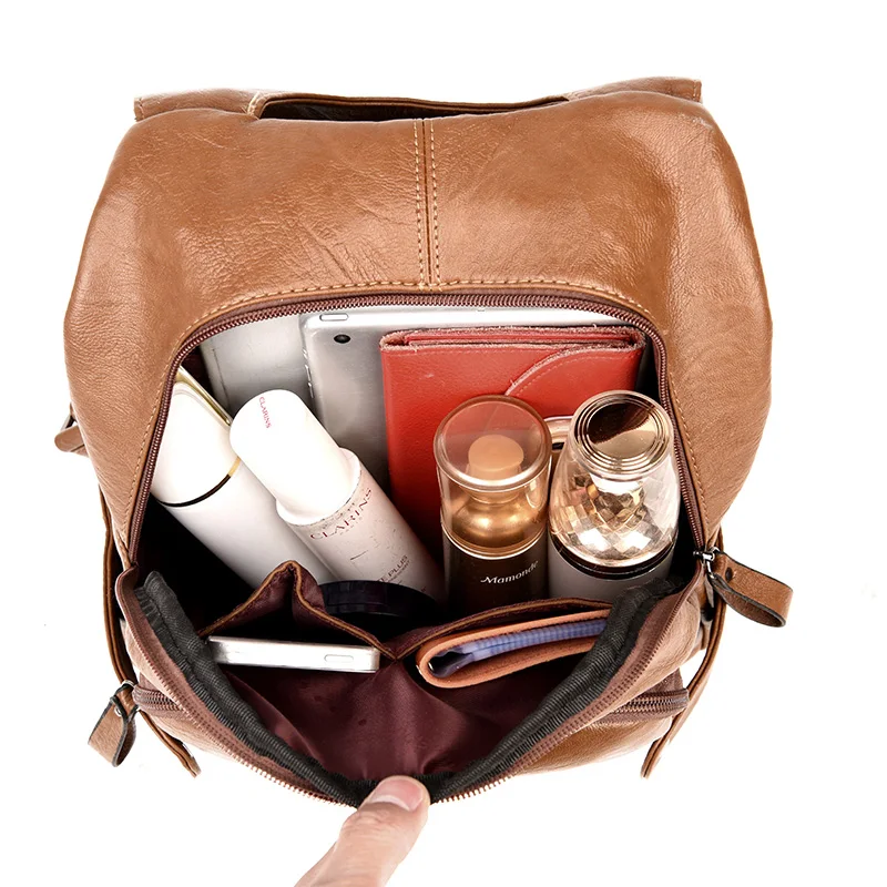 2019 женские кожаные рюкзаки дорожные сумки на плечо Sac a Dos Femme большой емкости