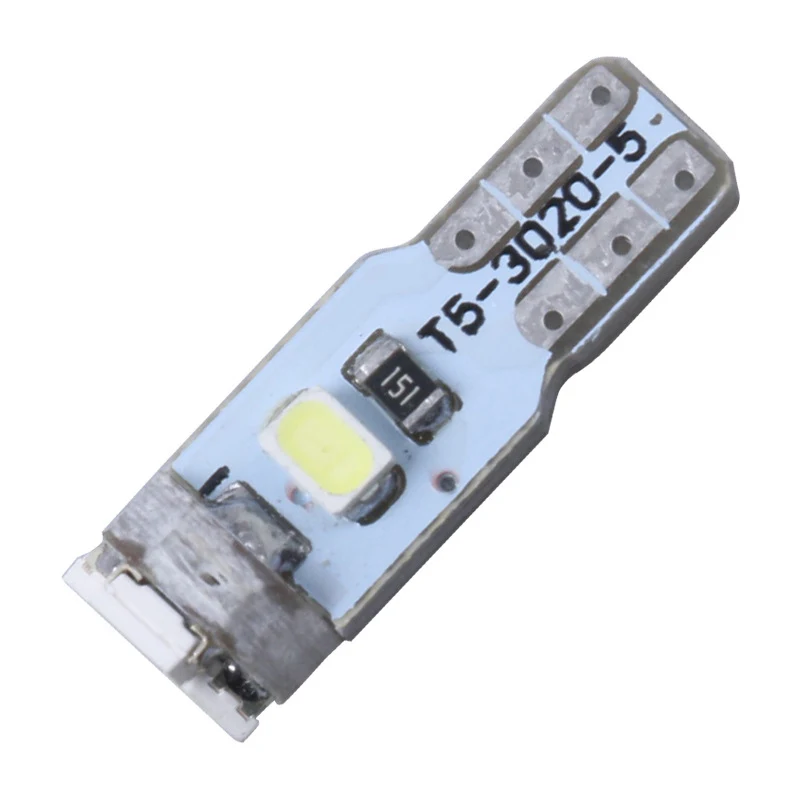 10 шт. Автомобильные светодиодные лампы T5 W1.2W 5 3020 SMD 70 74|Сигнальная лампа| |