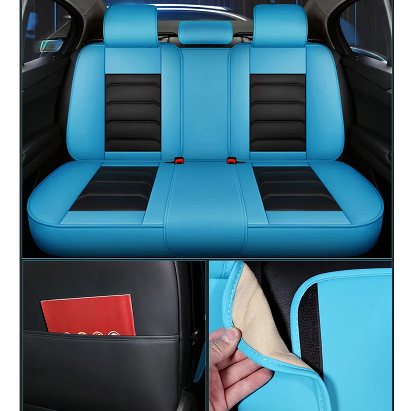 Спортивный кожаный чехол на автомобильное сиденье для hyundai solaris tucson Veloster creta getz i30