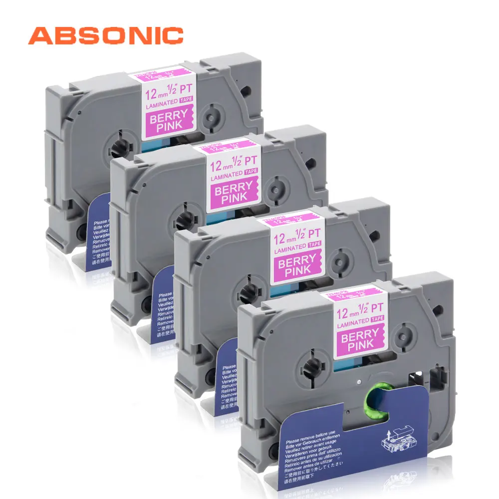 Absonic 4PK TZe-MQP35 ламинированная этикетка для этикеток Brother P сенсорная лента 12 мм