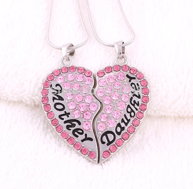 Подвеска в виде сердца для матери и дочери с цепочкой змеей|box lid|box cylinderbox outline |