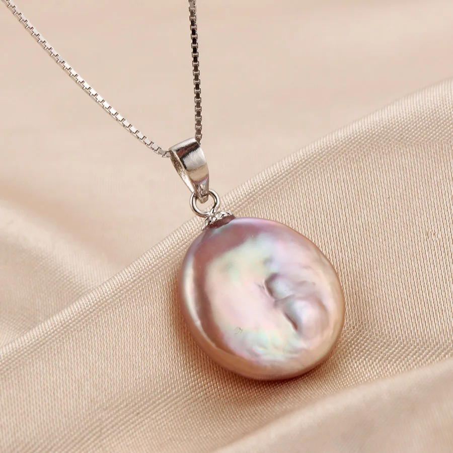 Распродажа! Подвеска из натурального жемчуга фиолетового и розового цвета в