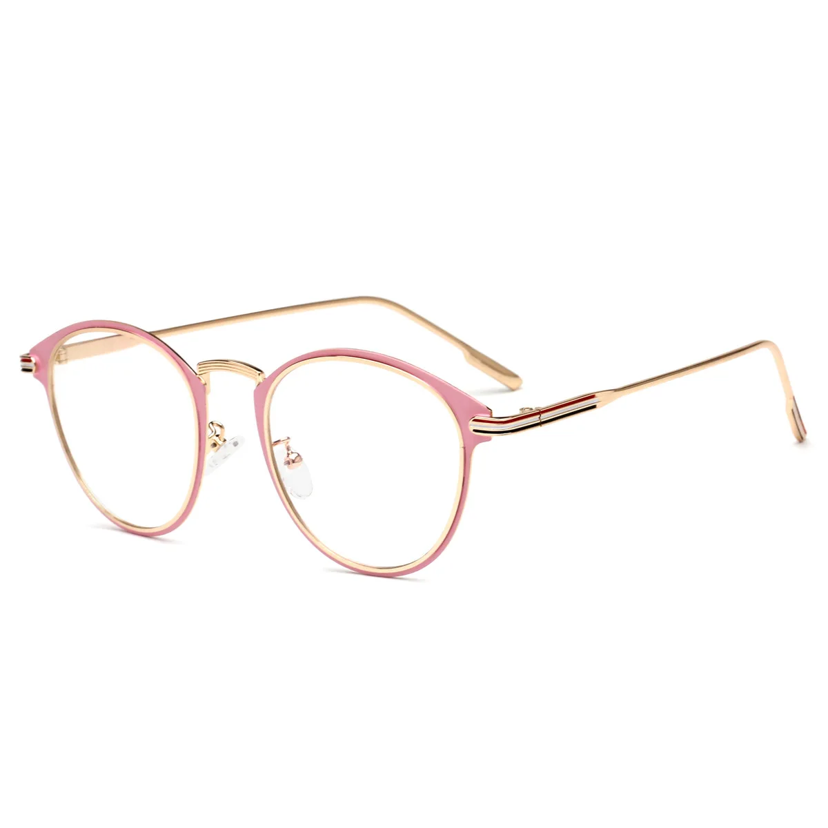 Opticos Mujer реальные круглые оправы очков ксерокопия Сталь листового металла