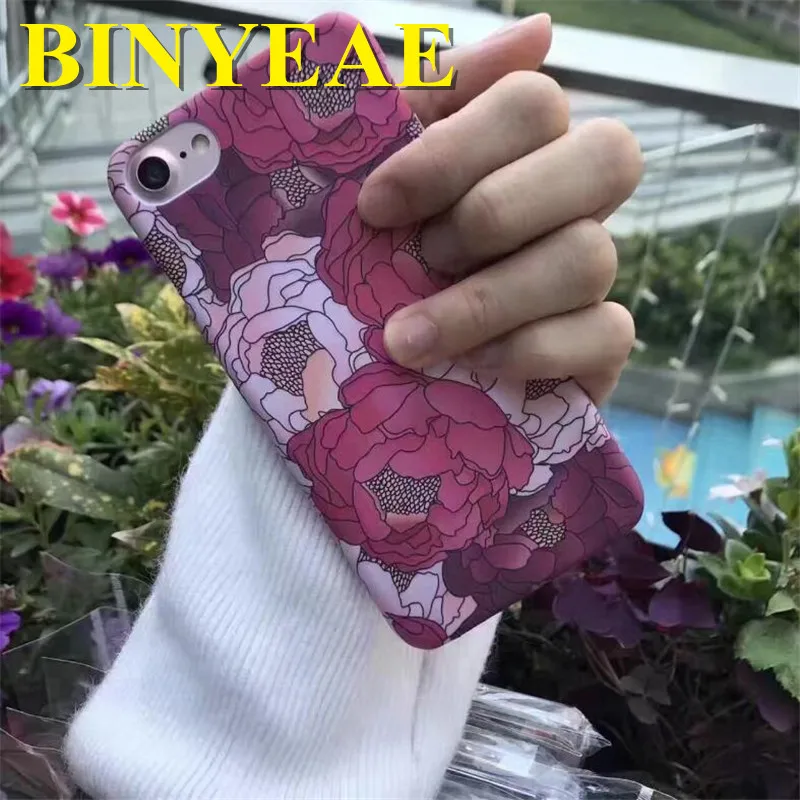 Binyeae Весна Розовый Цветок для iPhone 6S 6 Plus плюс телефон чехол Apple 7 ПК Жесткий женский