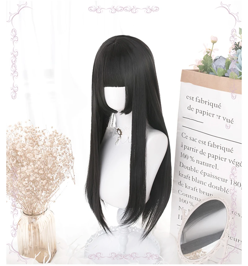Женский длинный прямой парик из синтетических волос для косплея вечерние