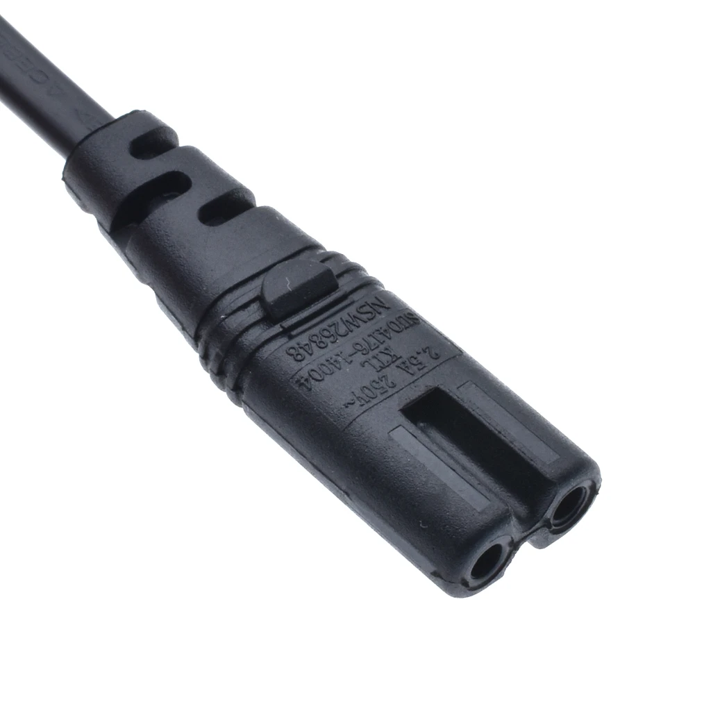 C7/C8 мощность "8" Рисунок адаптер конвертер кабель, Европейский IEC320 C7 мама к C8 штекер удлинитель, 30 см-500 см, 1 шт