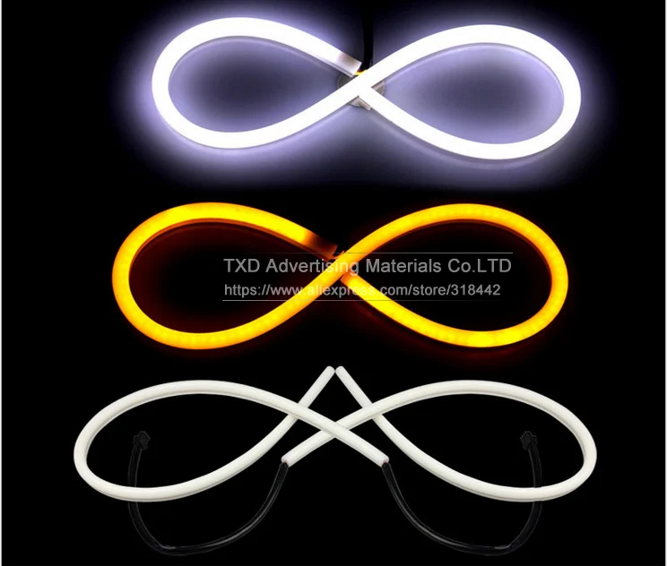 Дневные ходовые огни для стайлинга автомобиля 2 шт. 85 см гибкая светодиодная