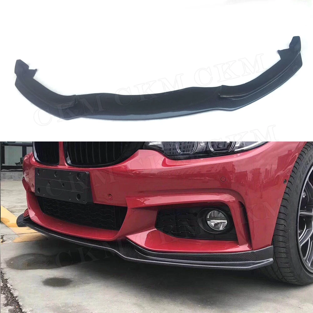 Неокрашенный передний бампер из углеродного волокна и ФАП спойлер для 4 серии BMW