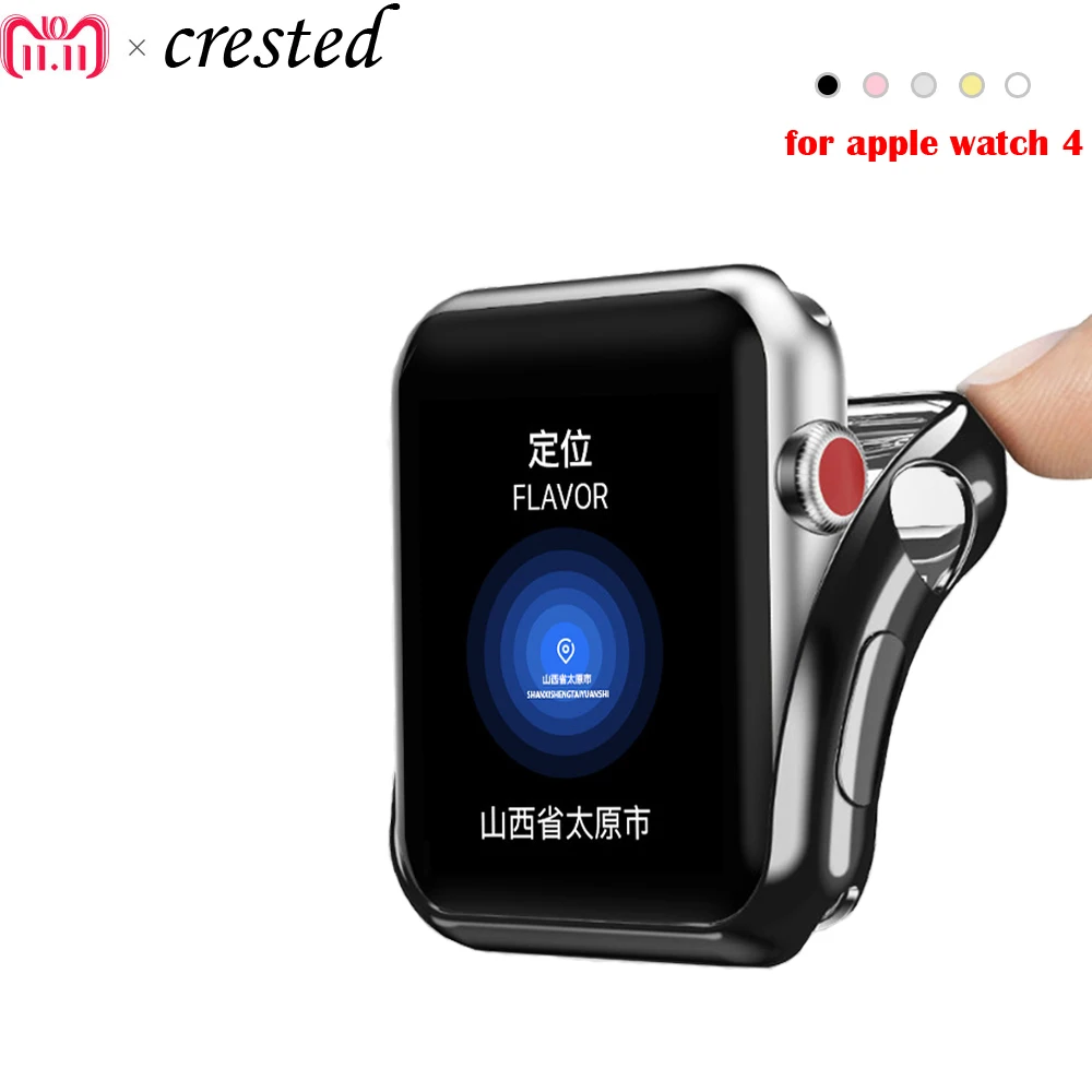 Силиконовый чехол для часов Apple watch 4 iWatch ремешок 44 мм 40 защитный запасной ТПУ