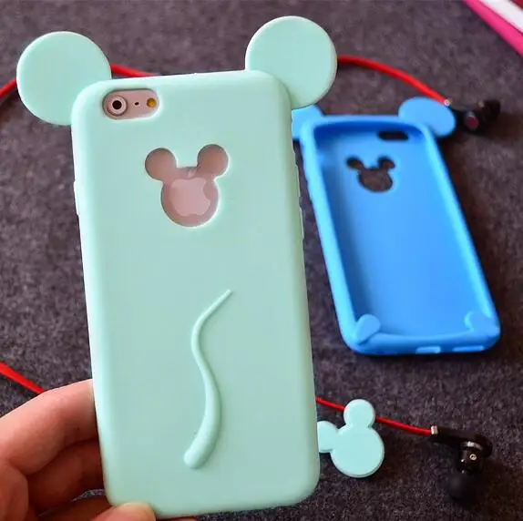 Мягкий силиконовый чехол для телефона с изображением Микки из мультфильма 5S