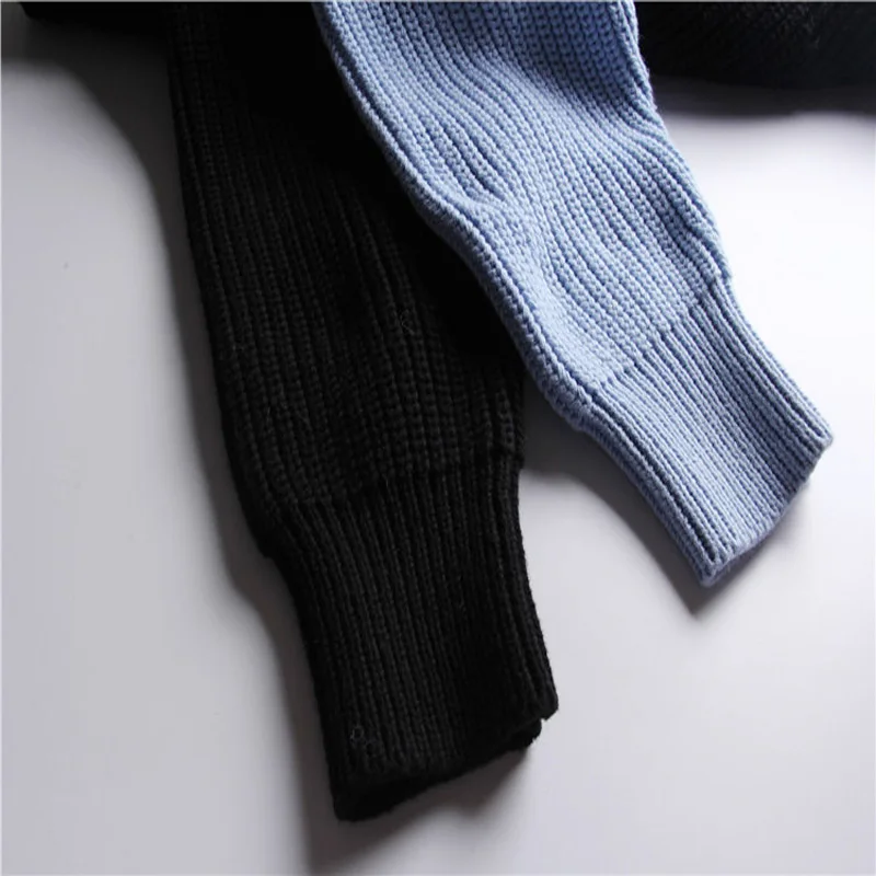 Зимние однотонные вязаный свитер женщин 2018 осень выдалбливать пуловеры