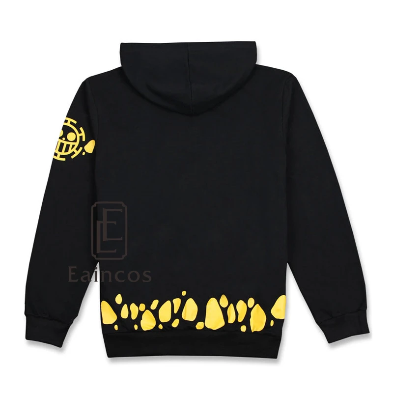 Аниме цельный Трафальгар Ло косплей костюм черная куртка унисекс повседневное