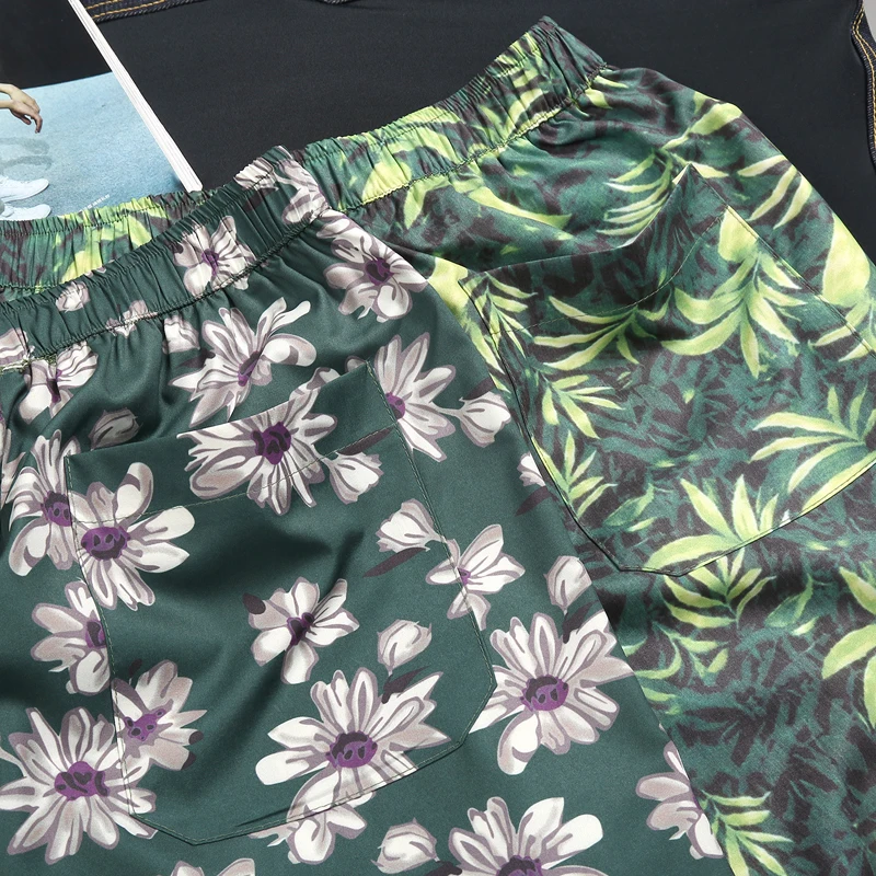 Full Printed Men's Shorts 2018 Summer Beach Hawaii Style Men 2 Colors | Мужская одежда
